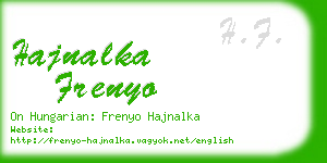 hajnalka frenyo business card